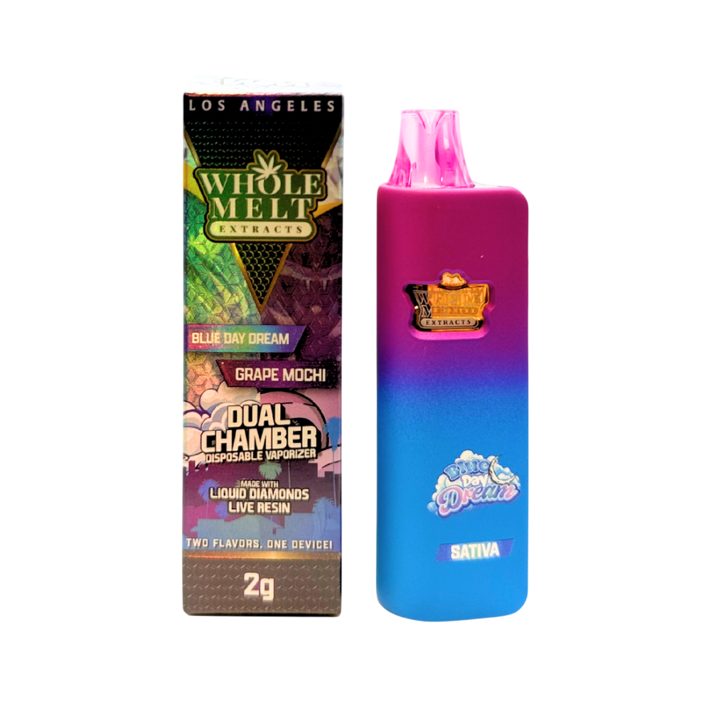 Duo-3 WholeMelt 2G dual chamber disposable vape live diamond extract device