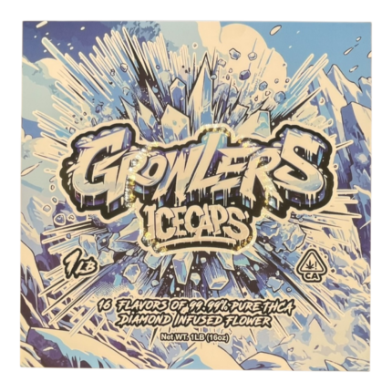 Growlers Icecaps 1 lb bulk THCA infused flower frosted buds